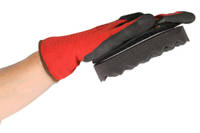 Soft Wavy Polishing Pad Attached to S20 Hand Polishing Pad Side View Thumbnail