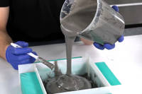 Pouring TC80 Tool Cast Epoxy Casting Resin Over a Pattern to Make a Mold Thumbnail