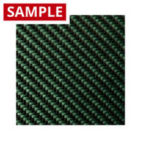 210g (6.2oz) 2x2 Twill 3k Carbon Fiber Green - SAMPLE Thumbnail