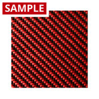 210g (6.2oz) 2x2 Twill 3k Carbon Fiber Red - SAMPLE Thumbnail