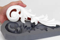 Architectural Scroll Mould and Casting Made Using Xencast® P2 and CS25 Condensation Cure Silicone. Thumbnail